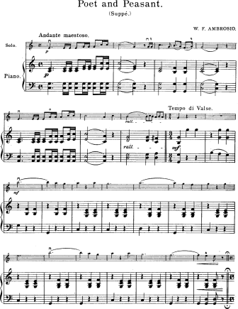 Poet and Peasant - Violin Sheet Music by Suppe