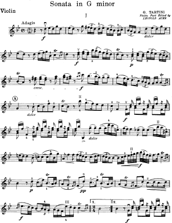 Sonata in G minor, Op. 1 No. 10 (Didone abbandonata) - Violin Sheet Music by Tartini