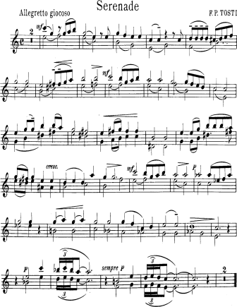 Serenade - Violin Sheet Music by Tosti