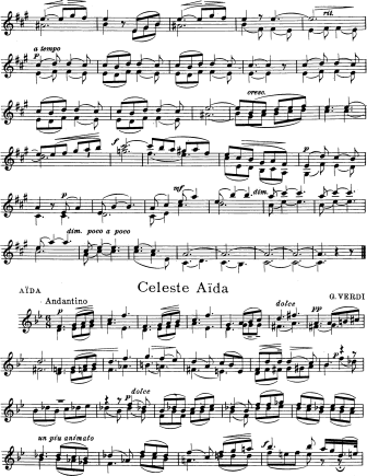 Celeste Aida - from Aida - Violin Sheet Music by Verdi
