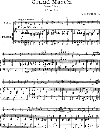 Grand March (from Aida) - Violin Sheet Music by Verdi
