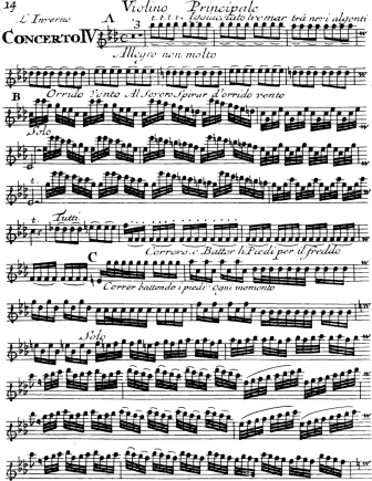 Violin Concerto No. 3 in F Major, Op. 8, No. 3 (RV 293), Autumn (L'autunno) - Violin Sheet Music by Vivaldi