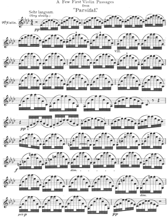 Parsifal - Violin Sheet Music by Wagner
