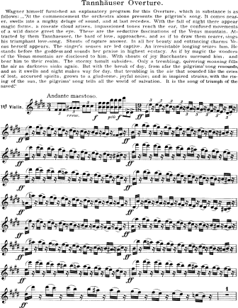 Tannhauser - Violin Sheet Music by Wagner