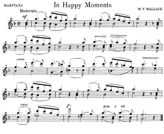 In Happy Moements - from the opera Maritana - Violin Sheet Music by Wallace