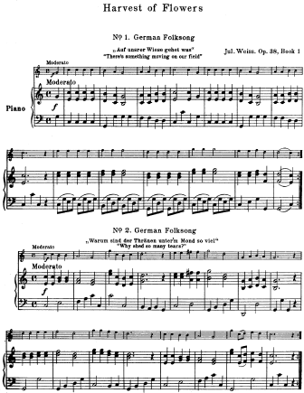 Harvest of Flowers, Op 38 - Violin Sheet Music by Weiss