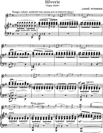 Reverie (Gypsy Suite) - Violin Sheet Music by Wormser