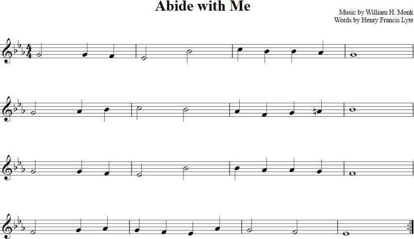 Abide with Me Violin Sheet Music