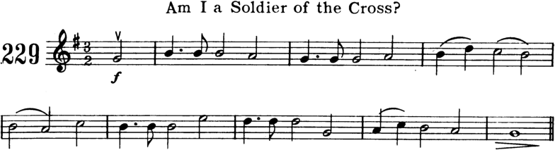 Am I a Soldier of the Cross Violin Sheet Music