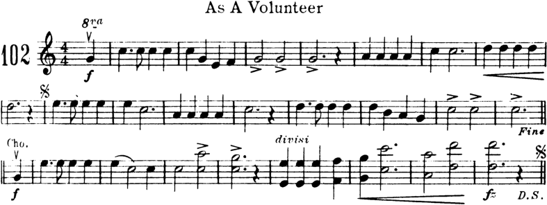 As a Volunteer Violin Sheet Music