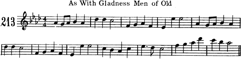 As With Gladness Men of Old Violin Sheet Music
