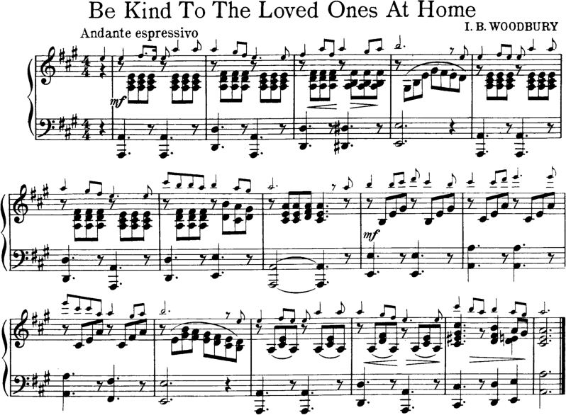 Be Kind To the Loved Ones At Home Violin Sheet Music