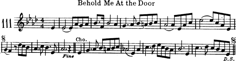 Behold Me At the Door Violin Sheet Music