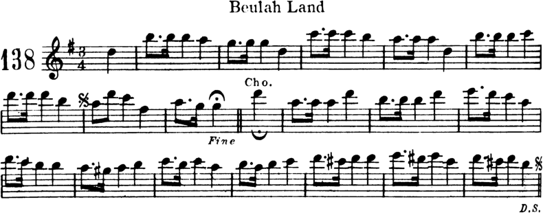 Beulah Land Violin Sheet Music