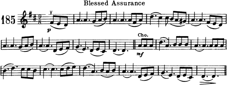 Blessed Assurance Violin Sheet Music