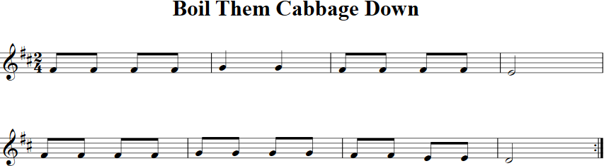 Boil Them Cabbage Down Violin Sheet Music