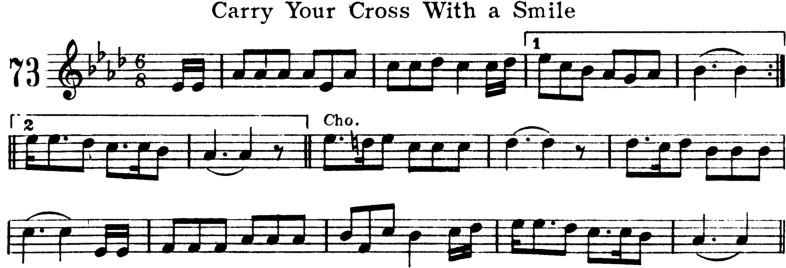 Carry Your Cross With a Smile Violin Sheet Music