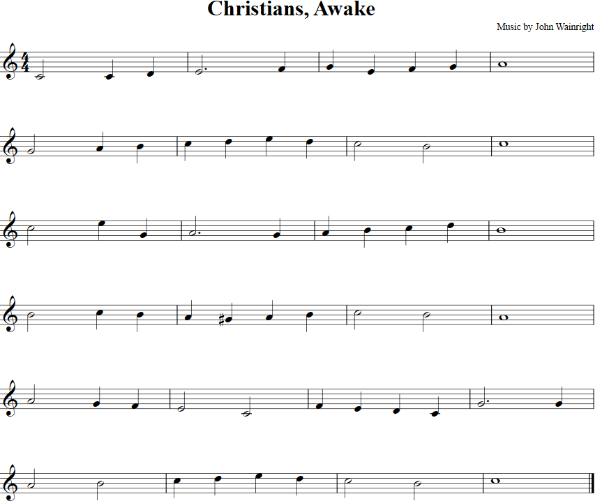 Christians Awake Violin Sheet Music