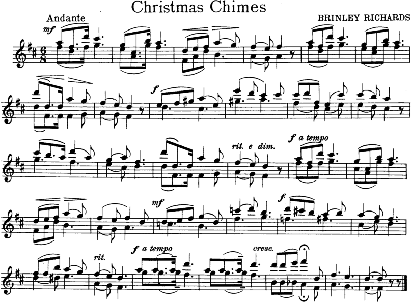 Christmas Chimes Violin Sheet Music