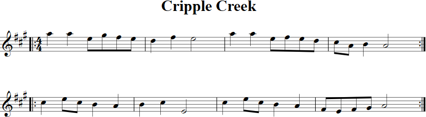 Cripple Creek Violin Sheet Music