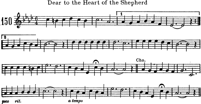 Dear To the Heart of the Shepherd Violin Sheet Music