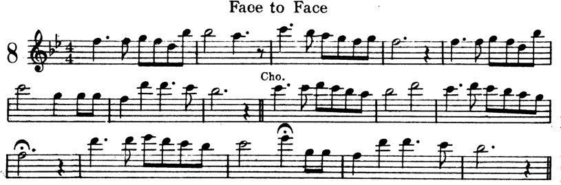 Face To Face Violin Sheet Music