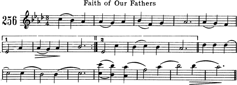 Faith of Our Fathers Violin Sheet Music