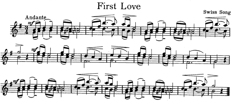 First Love Violin Sheet Music