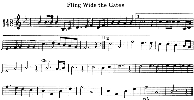 Fling Wide the Gates Violin Sheet Music