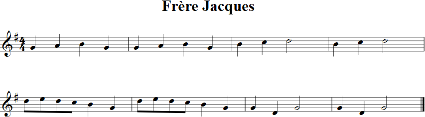 Frere Jacques Violin Sheet Music