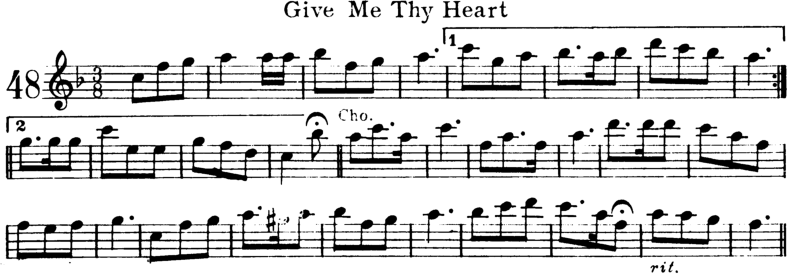 Give Me Thy Heart Violin Sheet Music