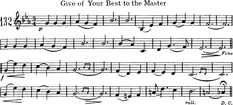 Give of Your Best To the Master Violin Sheet Music