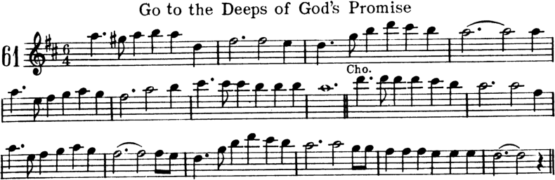Go To the Deeps of Gods Promise Violin Sheet Music