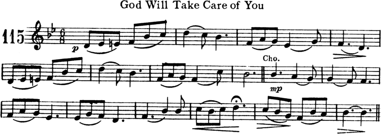 God Will Take Care of You Violin Sheet Music