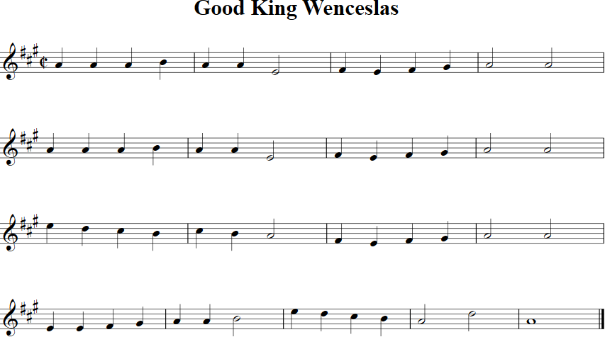 Good King Wenceslas Violin Sheet Music