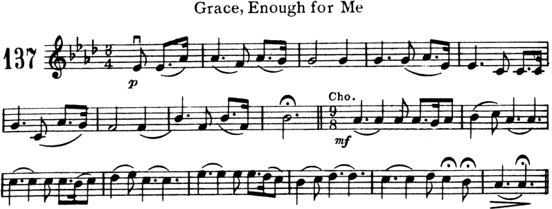 Grace Enough For Me Violin Sheet Music