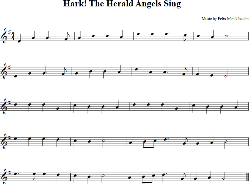 Hark the Herald Angels Sing Violin Sheet Music