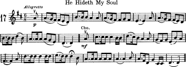He Hideth My Soul Violin Sheet Music