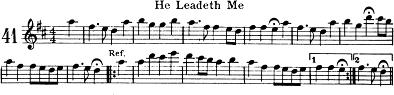 He Leadeth Me Violin Sheet Music