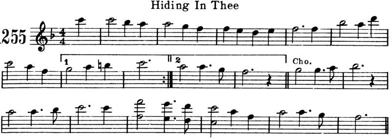 Hiding In Thee Violin Sheet Music