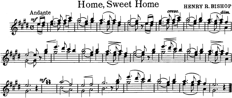 Home Sweet Home Violin Sheet Music