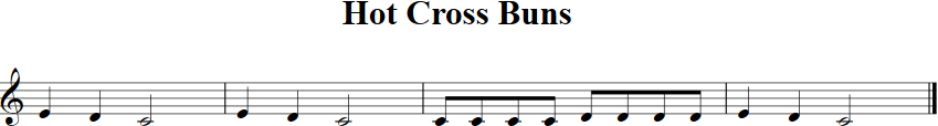 Hot Cross Buns Violin Sheet Music
