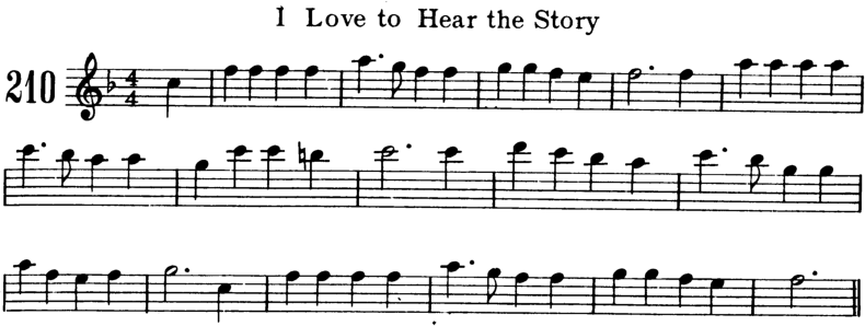 I Love To Hear the Story Violin Sheet Music