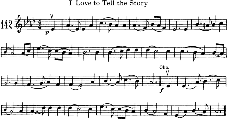 I Love To Tell the Story Violin Sheet Music