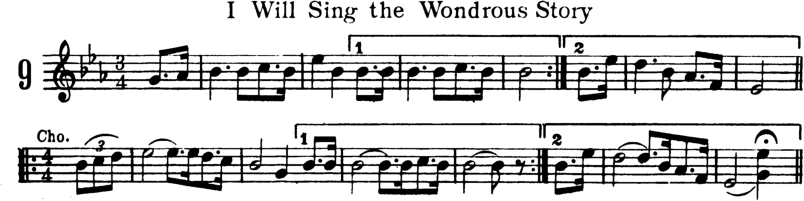 I Will Sing the Wondrous Story Violin Sheet Music