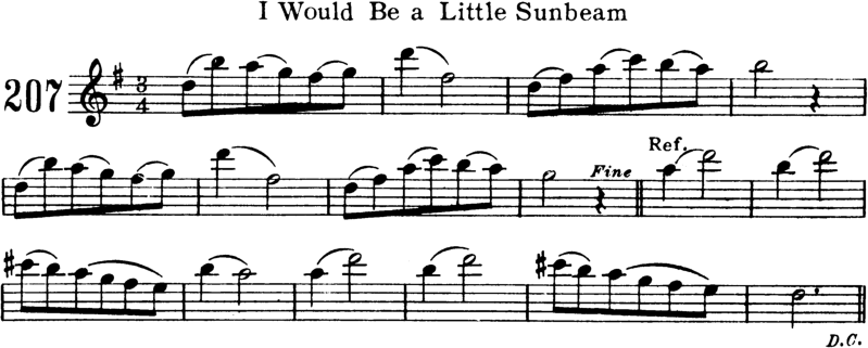 I Would Be a Little Sunbeam Violin Sheet Music