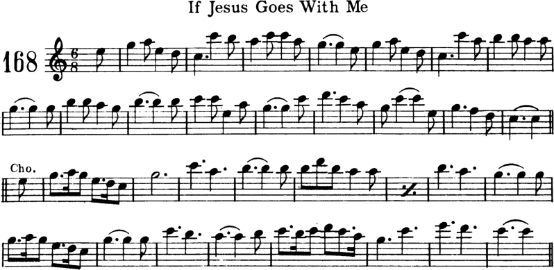 If Jesus Goes With Me Violin Sheet Music