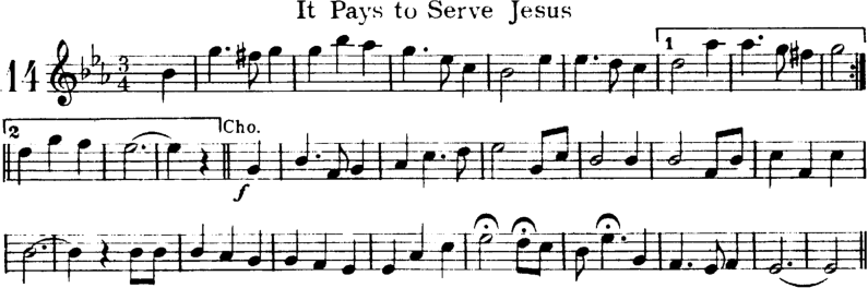 It Pays To Serve Jesus Violin Sheet Music