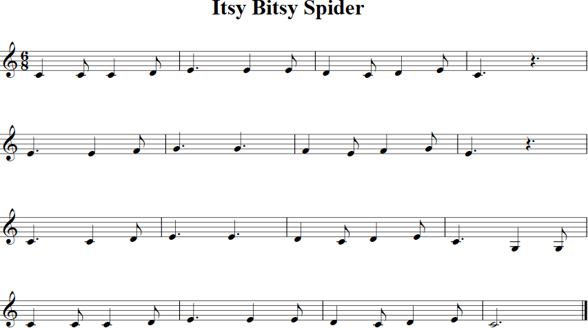 Itsy Bitsy Spider Violin Sheet Music