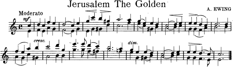 Jerusalem the Golden Violin Sheet Music